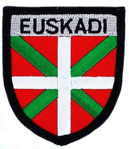 FLAG PATCH PATCHES EUSKADI PAYS BASQUE coat of arms IRON ON EMBROIDERED EMBLEM - Bild 1 von 1