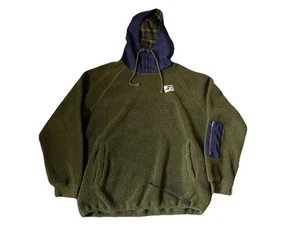Manresa Sherpa Hoodie Fleece Pullover Macresa Workwear Mens Size Large Green LTD - Picture 1 of 15