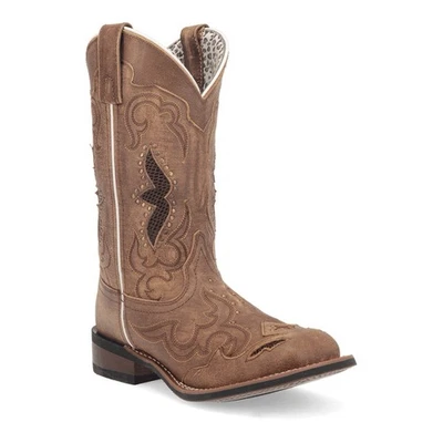 Botas Laredo Femininas de Couro Enfeitiçado 5661 Cowboy Novo em Folha Bronzeado Tamanho 8.5 - Imagem 1 de 4