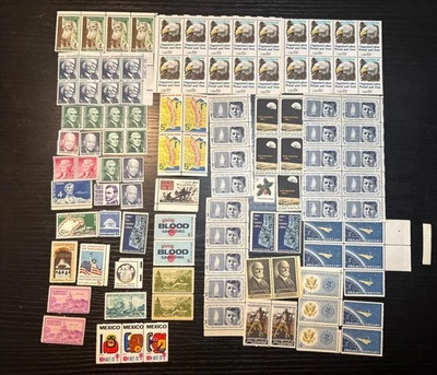 Rare Lot Of 80+ Vintage Historical US Postal Stamps Unused Collection - Image 1 of 4