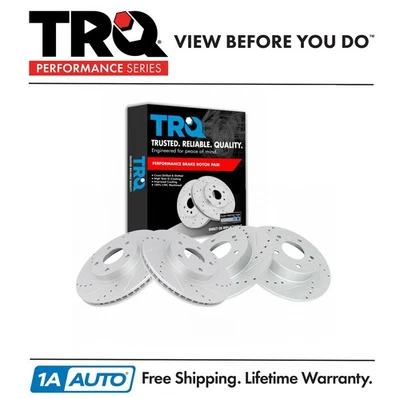 TRQ Front & Rear Disc Brake Performance Rotor Kit for Infiniti I35 Nissan Maxima Foto 1 de 4