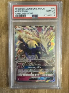 Xerneas GX 90/131 Pokemon TCG Forbidden Light Sun & Moon Ultra Rare Card PSA 10 - Picture 1 of 2
