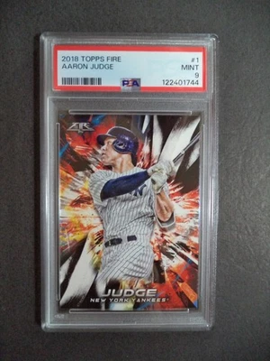 2018 Topps Fire #1 Aaron Judge PSA 9 (MINT) #122401744 - Image 1 of 2