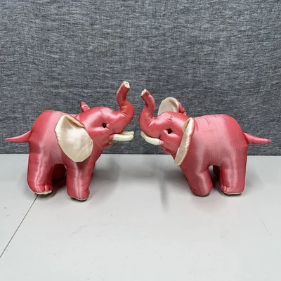 吉姆·汤普森复古粉红色丝绸大象毛绒罕见收藏品收藏家2 — 第 1/4 张图片