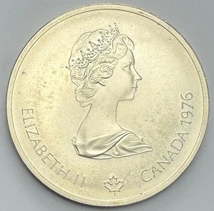Moneda olímpica de plata de 10 dólares de Canadá 1976 P145 - Imagen 1 de 2