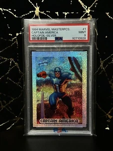 CAPITÁN AMÉRICA 1994 OBRAS MAESTRAS DE MARVEL HOLOFOIL PLATA #1 PSA 9 🔥Nueva losa🔥 - Imagen 1 de 1