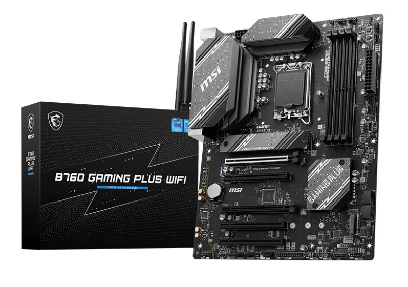 MSI B760 GAMING PLUS WIFI Motherboard Intel B760 LGA 1700 ATX DDR5 Wi-Fi 6E 2.5G - Imagen 1 de 4