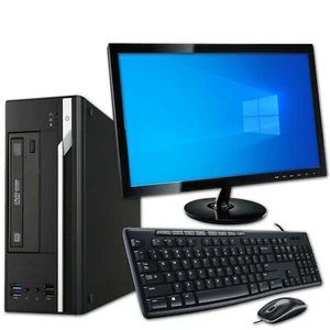 Desktop Computer Set Core i3 PC DELL/ HP 4GB RAM 250GB HD & 19"Screen Win10 WiFi - Picture 1 of 2