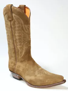 2073 Sendra Stivali da Cowboy Serr. Tabaco Scamosciato con Guardolo IN Pelle - Bild 1 von 4
