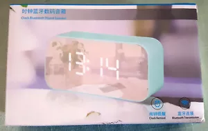 Digital Dual Alarm Clock FM Radio Wireless Bluetooth Speaker TFcard Playback - Picture 1 of 8
