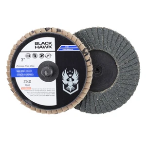 100 Pack - 3" Mini Flap Discs 80 Grit Quick Change Sanding Roloc Style Type R - Picture 1 of 6