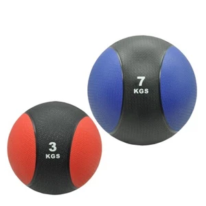 3kg + 7kg Commercial Rubber Medicine Ball Set / Gym Fitness Fit Exercise Ball - Picture 1 of 5