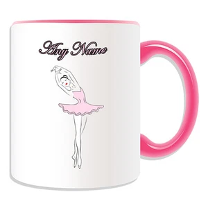 Personalised Gift Ballet Girl Mug Money Box Cup Dance Dancer Swan Lake Name Tea - Picture 1 of 20
