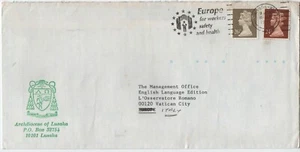 INCOMINGS MAIL LETTERA DALLA GRAN BRETAGNA PER IL VATICANO DEL 18/07/1992 - Picture 1 of 2