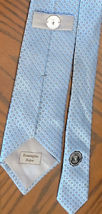 Ermenegildo Zegna Silver Edition 100% silk made in Italy Tie light blue 