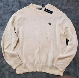 CHAPS Big Sky Herren Langarm Strick Pullover Creme Gr. XL Weiß - Bild 1 von 9