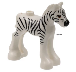 Lego 11241pb08 Horse Foal Poulain Zébra du Friends 41717 MOC new B11 - Foto 1 di 1