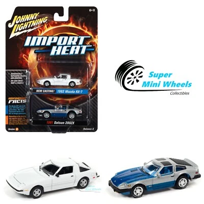 Johnny Lightning 1:64 2-Pack - 1982 Mazda RX-7 White & 1981 Datsun 280ZX Silver - Image 1 of 2