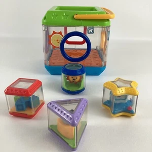 Fisher Price Peek A Blocks Shape Sorter Activity Cube Toddler Vintage 2003 Toy - Picture 1 of 11