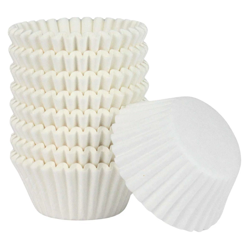 Patty Pans 200 Cupcake Cases White 38 X 21mm