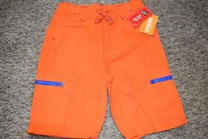 j2 NWT Sz 5T 6 7 8 10 12 GYMBOREE Start Your Engines Orange Pull On Cargo Shorts - Picture 1 of 4