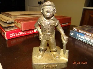 MIDWEST FOUNDRY Old Advertising Cast Iron Doorstop Statue 'Sandy' - Picture 1 of 5