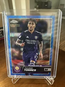2023 Topps Chrome MLS FACUNDO TORRESBLUE WAVE ORLANDO CITY SC 122/199 #76 - Picture 1 of 3