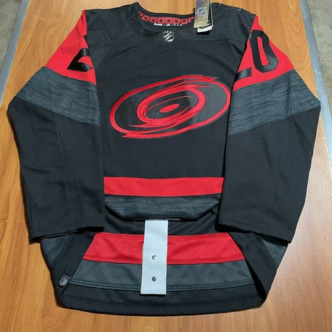 Adidas Sebastian Aho Carolina Hurricanes 2023 NHL Stadium Series Jersey Black 52 Cover