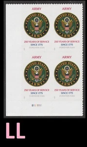 US 6003 Army 250 Years F plate block 4 LL MNH 2025 - Picture 1 of 1