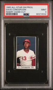 1985 All-Star Game Program Inserts Dave Concepcion graded PSA 9 Mint Pop. 3 - Picture 1 of 1