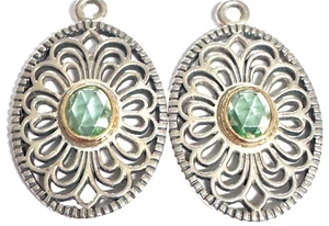 Authentic PANDORA VINTAGE ALLURE EARRINGS 14k gold 290678SSG RETIRED RARE! - Picture 1 of 5