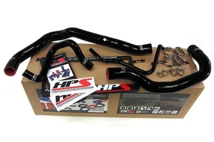 HPS Black Silicone Radiator Hose Kit Coolant OEM Replacement 57-1211-BLK - Picture 1 of 4