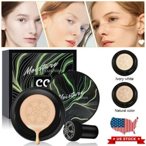 Air Cushion Mushroom Head CC BB Cream Concealer Foundation Moisturizing Makeup - Picture 1 of 14