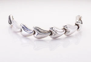 PULSERA DE COLECCIÓN PLATA ESTERLINA MEXICANA - DISEÑO DE CORAZÓN - - Imagen 1 de 6