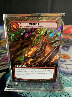 Runeslingers TCG Meteor Full Art Holo Card Alpha set Box Topper - Image 1 of 3