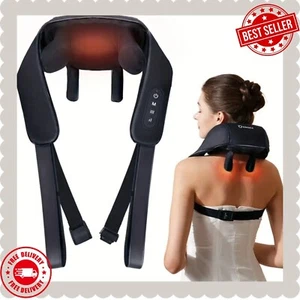 Neck & Shoulder Massager with Heat - 4D Deep Kneading, Hands-Free Relaxation - Picture 1 of 9
