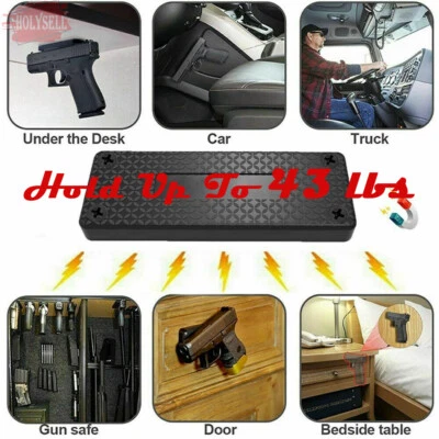 Magnetic Holster Gun Holder For Under Desk Car Magnet Mount Concealed Pistol USA - Image 1 of 4