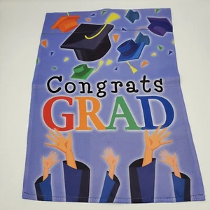 Garden Flags Graduation Double Sided Congrats Grad Yard Patio Outdoor 2Pcs Decor - Picture 1 of 5