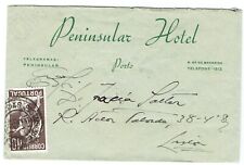 PORTUGAL: 40c GIL VICENTE on 1937 PENINSULAR HOTEL Cover AMBULANCIAS PORTO-GARE