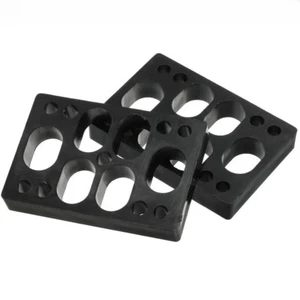 Almohadillas elevadoras para monopatín de 1/2" (12 mm), almohadillas elevadoras 10 piezas almohadillas de choque angulares, negras - Imagen 1 de 2
