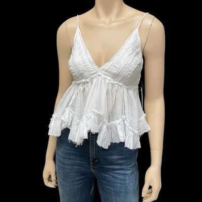 World Together Top Women Medium White Sleeveless Boho Crochet Summer NWT - Image 1 of 4