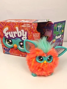 ✨ Hasbro Furby Interactive Toy 2023 – Italian Version – Orange/Turquoise – Boxed - Picture 1 of 3
