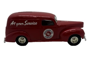 Vtg Amoco Standard Oil 1940 Ford Panel Van Red Bank Diecast #FX5558 with Key Box - Picture 1 of 8