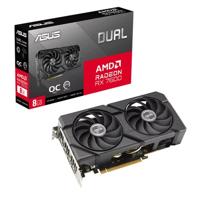 ASUS Dual -RX7600-O8G-EVO AMD Radeon RX 7600 8 GB GDDR6 - image 1 of 4