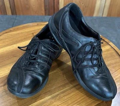 Zapatos para caminar Clark Wave para mujer 9,5 M de cuero negro con cordones informales cómodos Foto 1 de 4