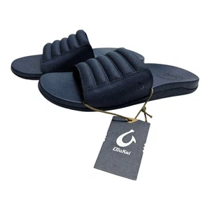 Neu Olukai Maha Olu Herren Größe 10 Marine Slipper Sandalen Strand Komfort - Bild 1 von 10