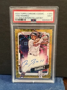 Jose Ramírez 2024 Topps Cromo Oro Cósmico Interestelar Automático 01/50 PSA COMO NUEVO 9 - Imagen 1 de 3