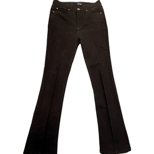 Basic Editions Women's Size 6 Casual Black Flared Lined Denim Jeans Regular Fit - Picture 1 of 12