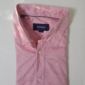 Polo contemporáneo Eton para hombre talla grande rosa verano algodón - Imagen 1 de 11