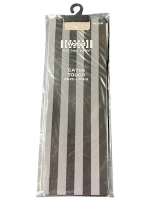 Wolford Satin Touch Knee Highs 20 Medium Sheer Pantyhose - Image 1 of 3